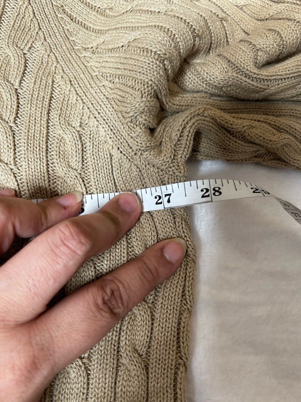 Consensus Men's Cable Knit Zip-Front Cardigan - Tan - Picture 4 of 6